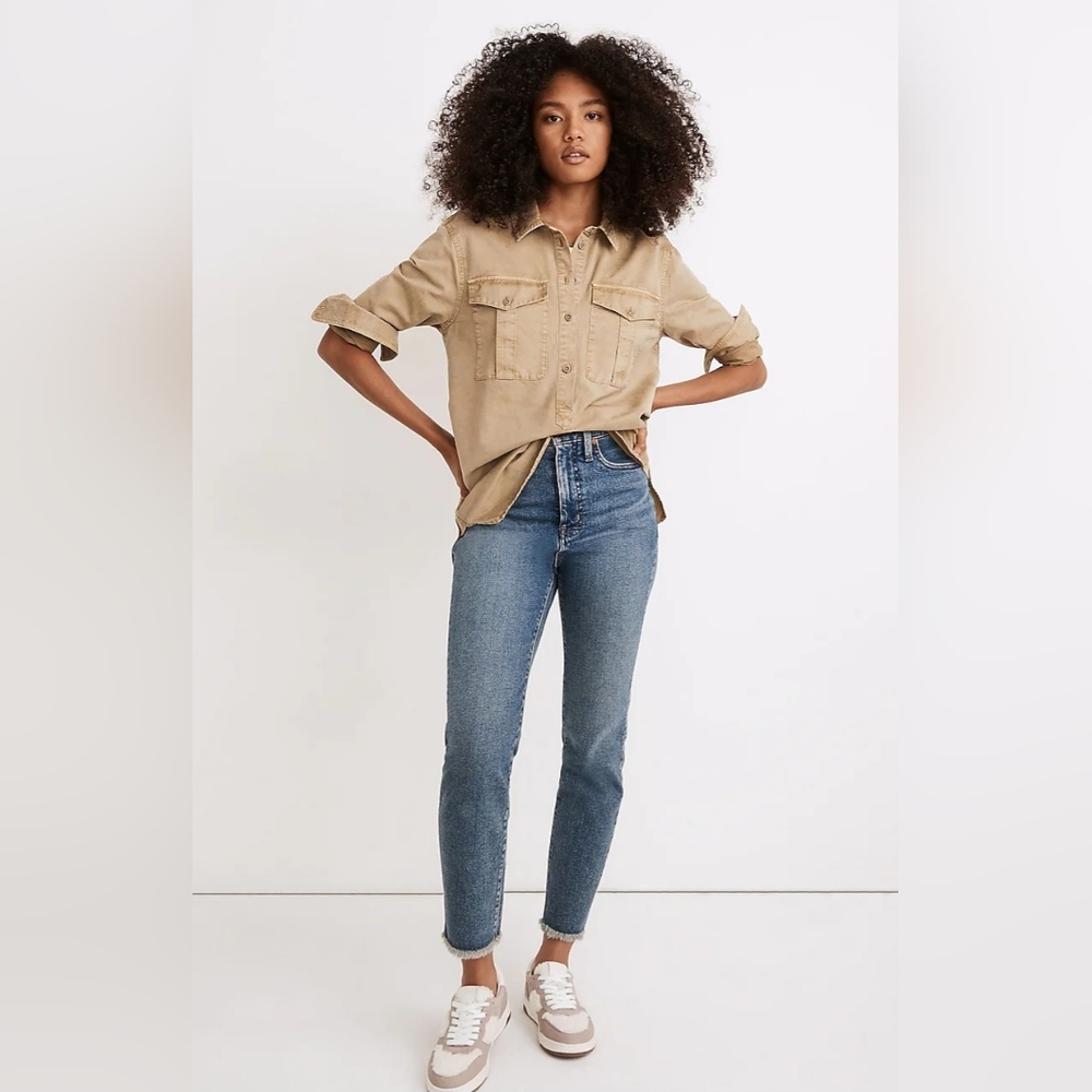 Madewell Military Popover Tunic Shirt‎ Women's Size S NWT Classic